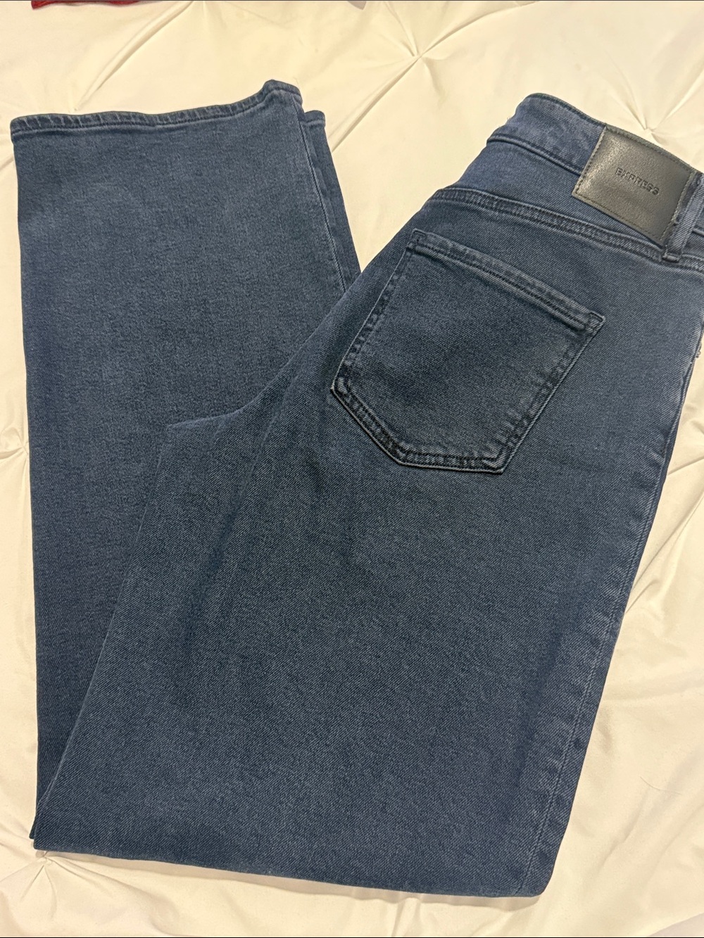 Express Men's Straight Jeans in Dark Blue